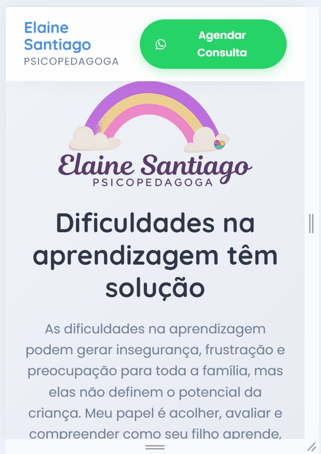 Website profissional exibido em computador
